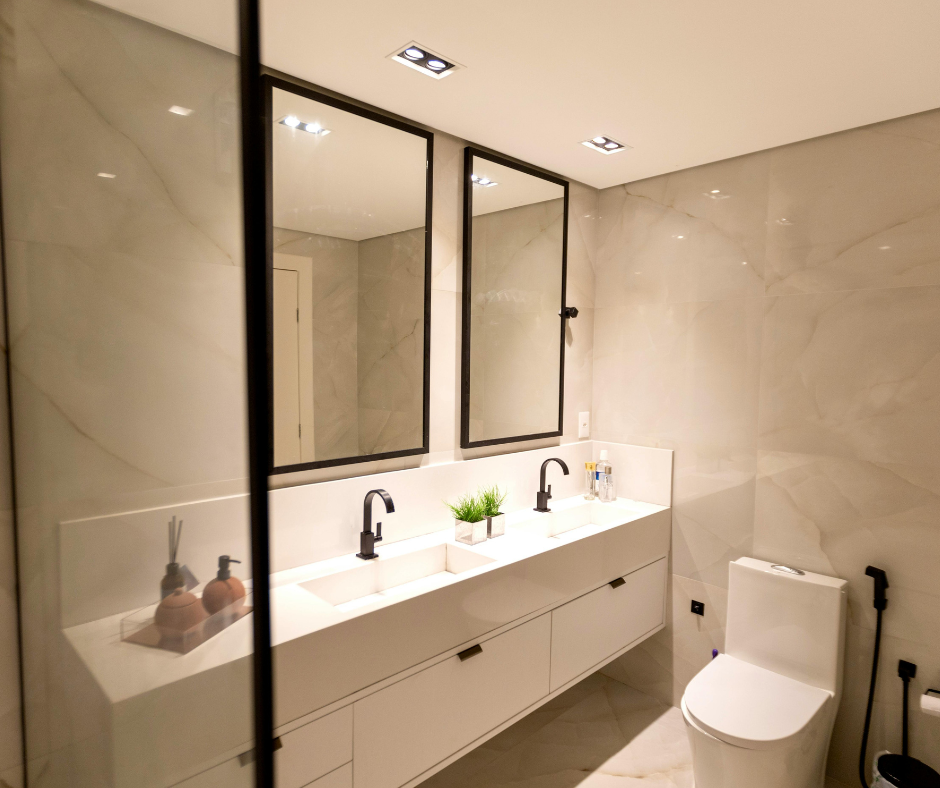 apartment bathroom, clean and sanitized after a professional apartment cleaning service by experts