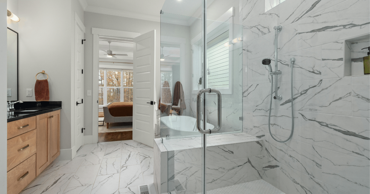 Bathroom after a deep cleaning executed by experts