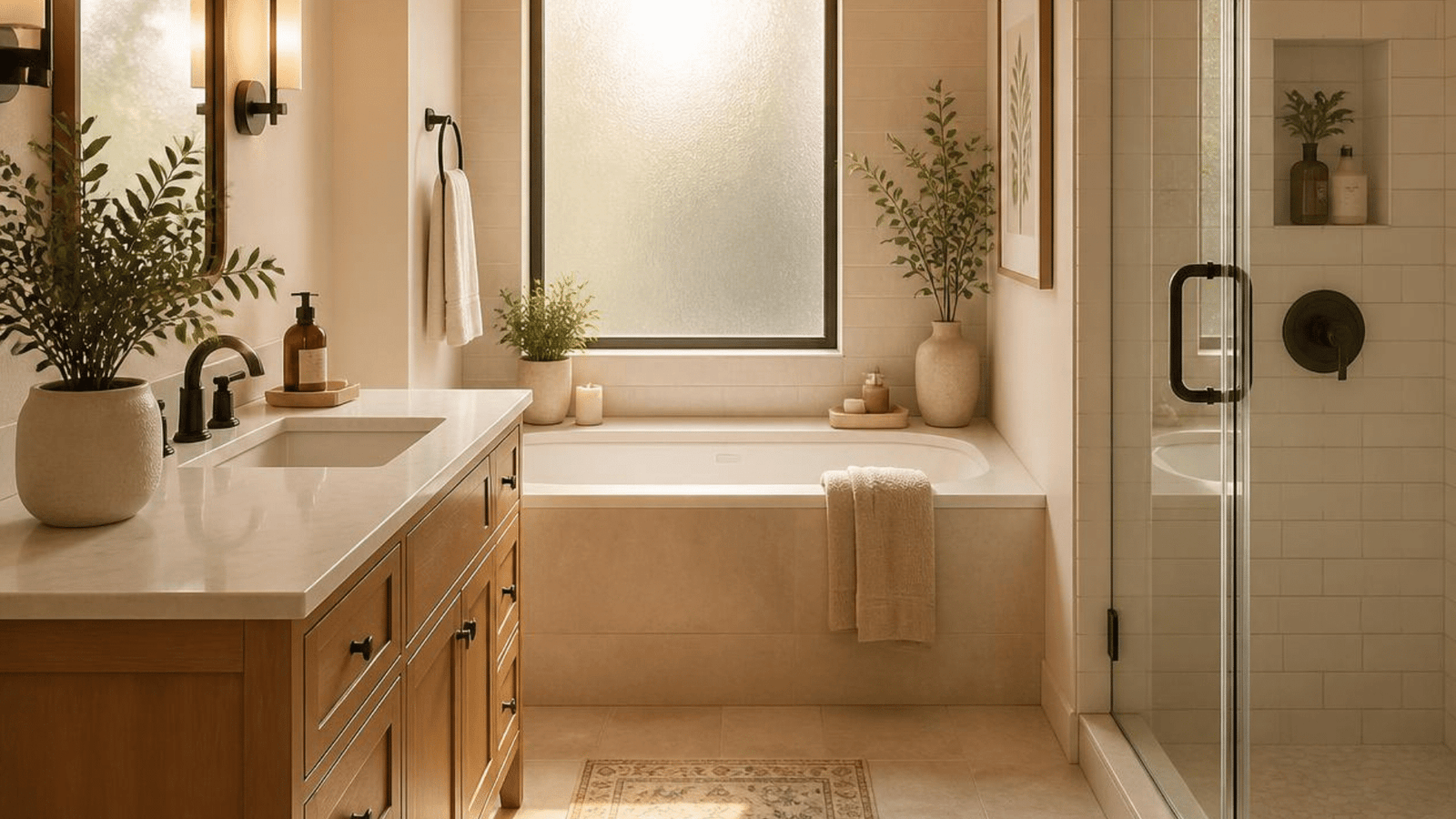 Bathroom, sanitized after a deep cleaning service