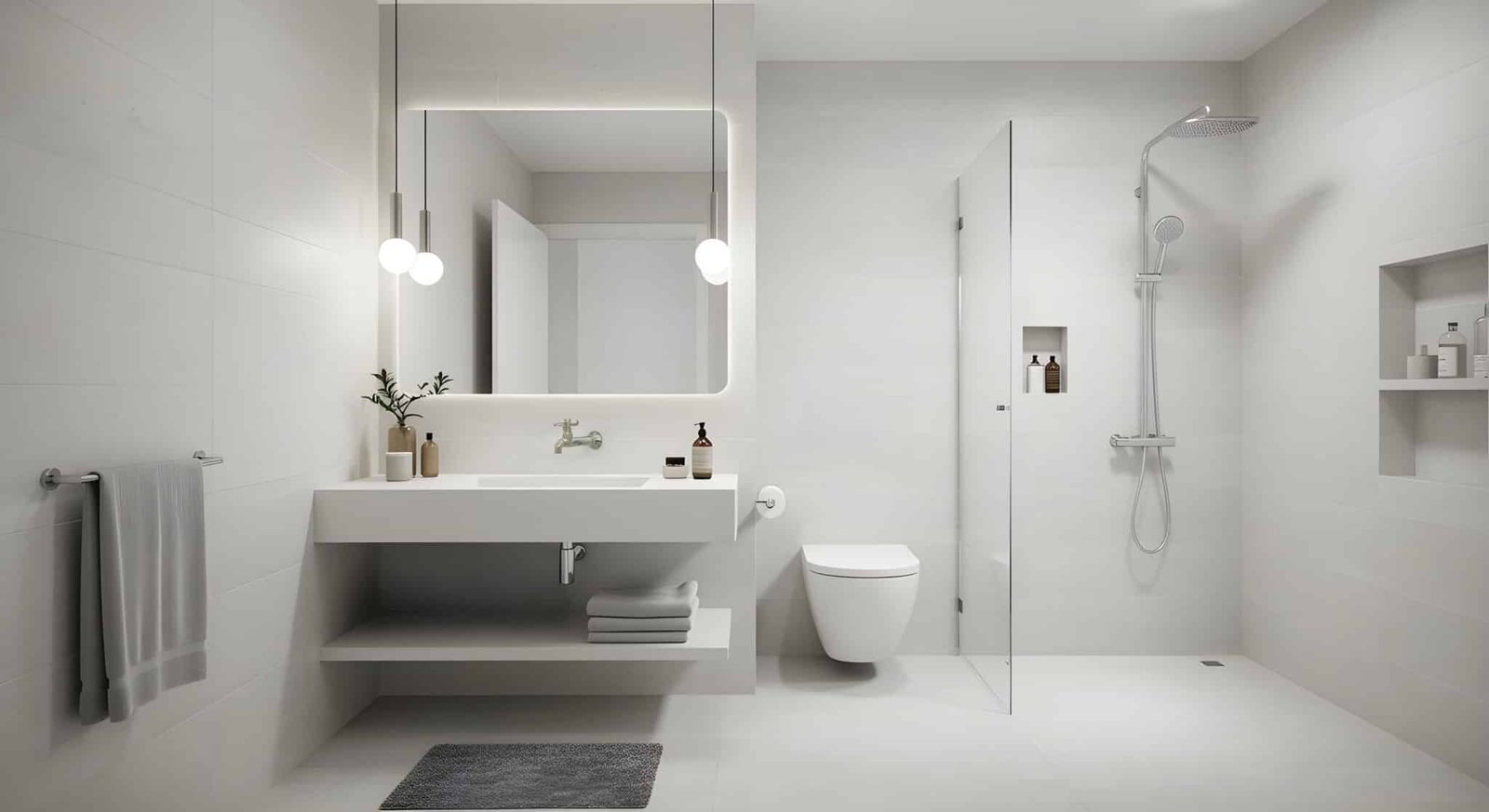 Bathroom, cleaned and sanitized
